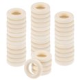 thumbnail image 1 of Uxcell 100-Pack Unfinished Wood Rings, 25 mm Natural Wooden Rings for Macrame Jewelry Making/DIY Crafts, 1 of 2