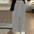thumbnail image 3 of DHFJKG Velvet Wide Leg Pants Women Glitter Rhinestone High Waist Comfortable Drawstring Sweat Pants Baggy Streetwear Versatile Trousers, 3 of 3