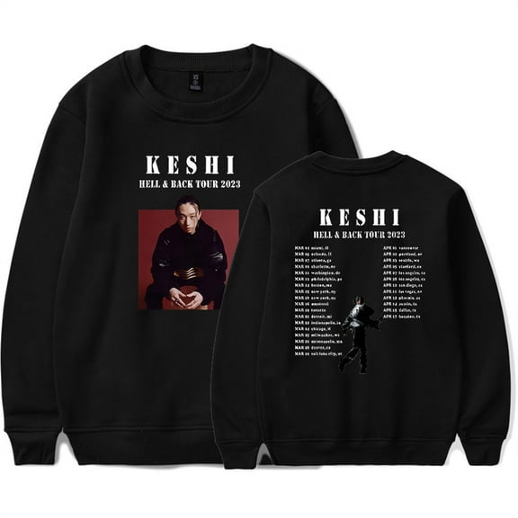 Keshi Hell And Back Tour 2023 Crewneck Sweatshirt Casual Pullover Hip Hop Clothes