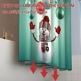 thumbnail image 3 of Merry Christmas Shower Curtain with Hooks Cute Snowman Colorful Xmas Balls Ribbon Design Print Winter Holiday New Year Bathroom Decorative Shower Curtain, 72x84 Inch, 3 of 6