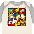 thumbnail image 4 of Inktastic My Papa Loves Me Superhero Boys or Girls Long Sleeve Baby Bodysuit, 4 of 5