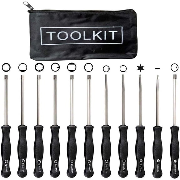 11 count Carburetor Adjustment Tool  Kit for Common 2 Cycle Carburator Adjusting Small Engine Carb Tune up Adjusting Tool,11 Carburetor Adjustment Tools Bag by