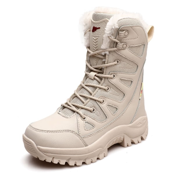 Zapatos Montañismo Senderismo Botas Nieve para Mujeres Pantorrilla Invierno Al Aire Libre