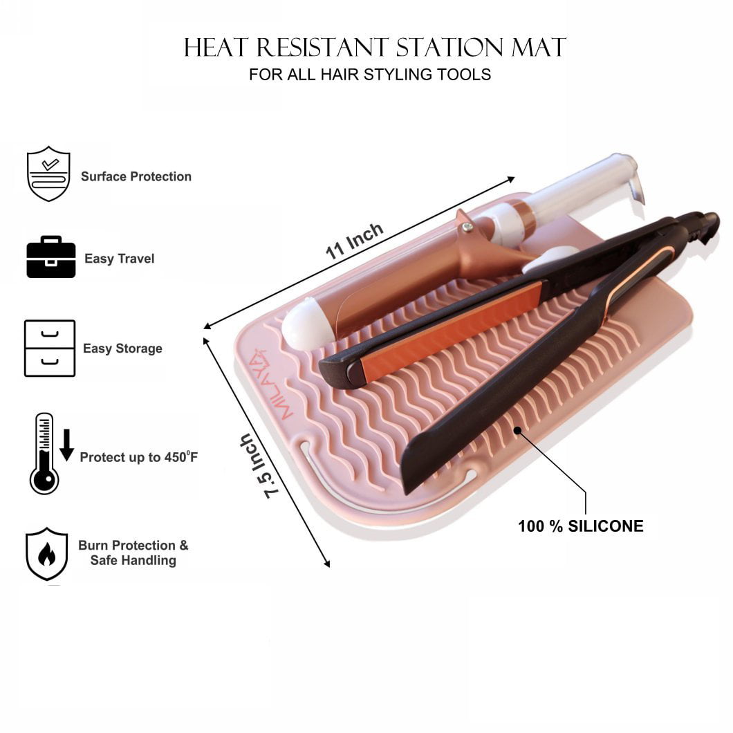 5 Pack) Medium Heat Resistant Mat for Styling Tools – BOMBAY HAIR