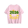 thumbnail image 2 of Happy New Year Shirt 𝓴𝓲𝓭𝓼 T-Shirt ,2026 Festive Party Tee For New Year Celebration, Casual Holiday Top For 𝓴𝓲𝓭𝓼 100cm Pink, 2 of 7