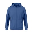 thumbnail image 3 of XAOFW Solid Color Zip Up Hoodies For Boys Zipper Long Sleeve Hooded Sweatshirt With Front Pockets Lightweight Outdoor Wear Pullover For Kids Stylish Top 7-8 Years, 3 of 6