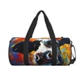 thumbnail image 2 of Fotbe Cow Pattern Foldable Sports Gym Bag with Wet Dry Pocket, Ultralight Travel Bag, Large Capacity Duffel Bag, Splash Proof Carry on Bag, Overnight Bag, Weekender Bag, 2 of 8