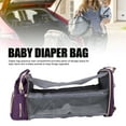 thumbnail image 3 of Baby Diaper Bag Backpack, Water Proof Diaper Bag Easy To Wash Multiple Pockets with Sunshade for Baby Shower Purple, 3 of 7