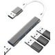 thumbnail image 1 of USB a USB-A HUB (4 en 1) OTG 3.0 Cable  Adaptador de 4 puertos Multipuerto Splitter Laptop PC  Dongle Estación de acoplamiento Extensión de transferencia de datos Lector de tarjetas, 1 of 7