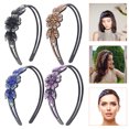 thumbnail image 4 of ColoMX 4pcs Flower Diadema Diebre Bling Banda para el cabello Anti-Slip Diadema Decoración del cabello, 4 of 8