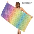 thumbnail image 2 of Quick Dry Breathable Warm Windproof Beach Towel Absorbent Mermaids Fish Scale Print Bath Towel, 2 of 2