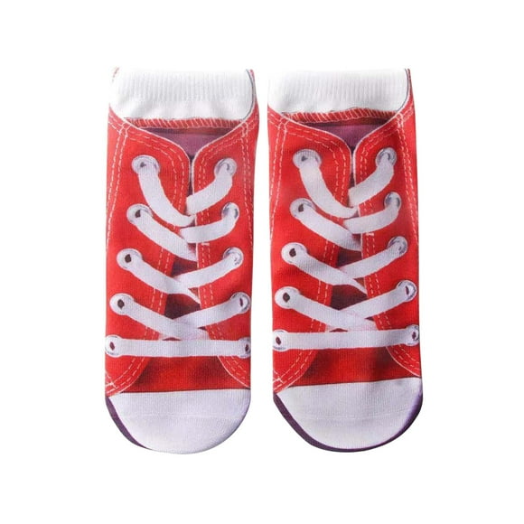 iFshaion Flip Flop Socks Women's Men's Personalized Sweat Absorbent Low Top Ankle Short Socks Funny 3D Printed Cotton Socks