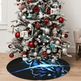 thumbnail image 7 of Lsque Geometry Dash Print Christmas Tree Skirt, Tree Skirt with Ties or Velcro, Perfect for Holiday Decorations, Halloween, and New Year-48", 7 of 7