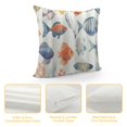 thumbnail image 4 of BCIIG Fish Graphic Decorative Throw Pillow Cover for Home Couch Living Room Bed Sofa, 1PC 20x20in, 4 of 5