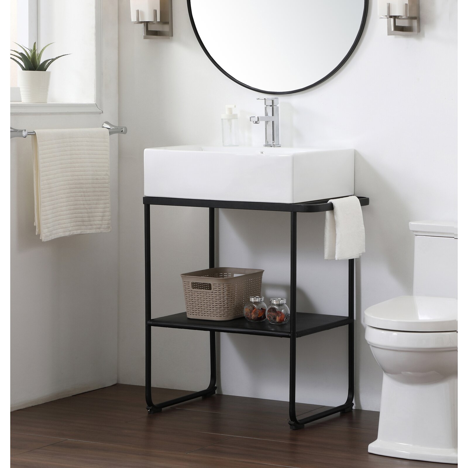 Lunde 26" Single Bathroom Vanity, Mounting Location Freestanding