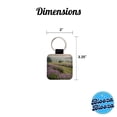 thumbnail image 5 of Lavender Flowers Field Faux Leather Square Keychain, 5 of 7