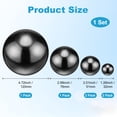 thumbnail image 3 of Uxcell 6-Pack Bolas de Gazing de Jardín 5 Pulgadas, 3 Pulgadas, 2 Pulgadas, 1 Pulgada Bola Hueca de Espejo de Acero Inoxidable 201 para Hogar, Exterior Negro Brillante, 3 of 7