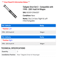 thumbnail image 2 of Tailgate Strut Set 2 - Compatible with 1998 - 2001 Audi A4 Wagon 1999 2000, 2 of 2
