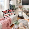 thumbnail image 5 of Hugs and es Pillow Covers 18x18 Inch Set of 2 Valentine’s Day Black White Buffalo Plaid Heart Vase Decorations Pillow Cases Cotton Linen Holiday Farmhouse Cushion Cover for Sofa Couch, 5 of 6