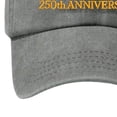 thumbnail image 5 of TOWED22 250 Anniversary USA Hat for Men Women,Printed Adjustable Baseball Cap,Patriotic 250th Gift for Husband,Veteran Grey, 5 of 6