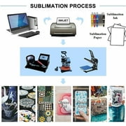 Sublimation 4x100ml Refill Ink Bottles Heat Transfer Sublimate Ink HTV for Sawgrass Epson Canon Inkjet Printers - 4 Pack