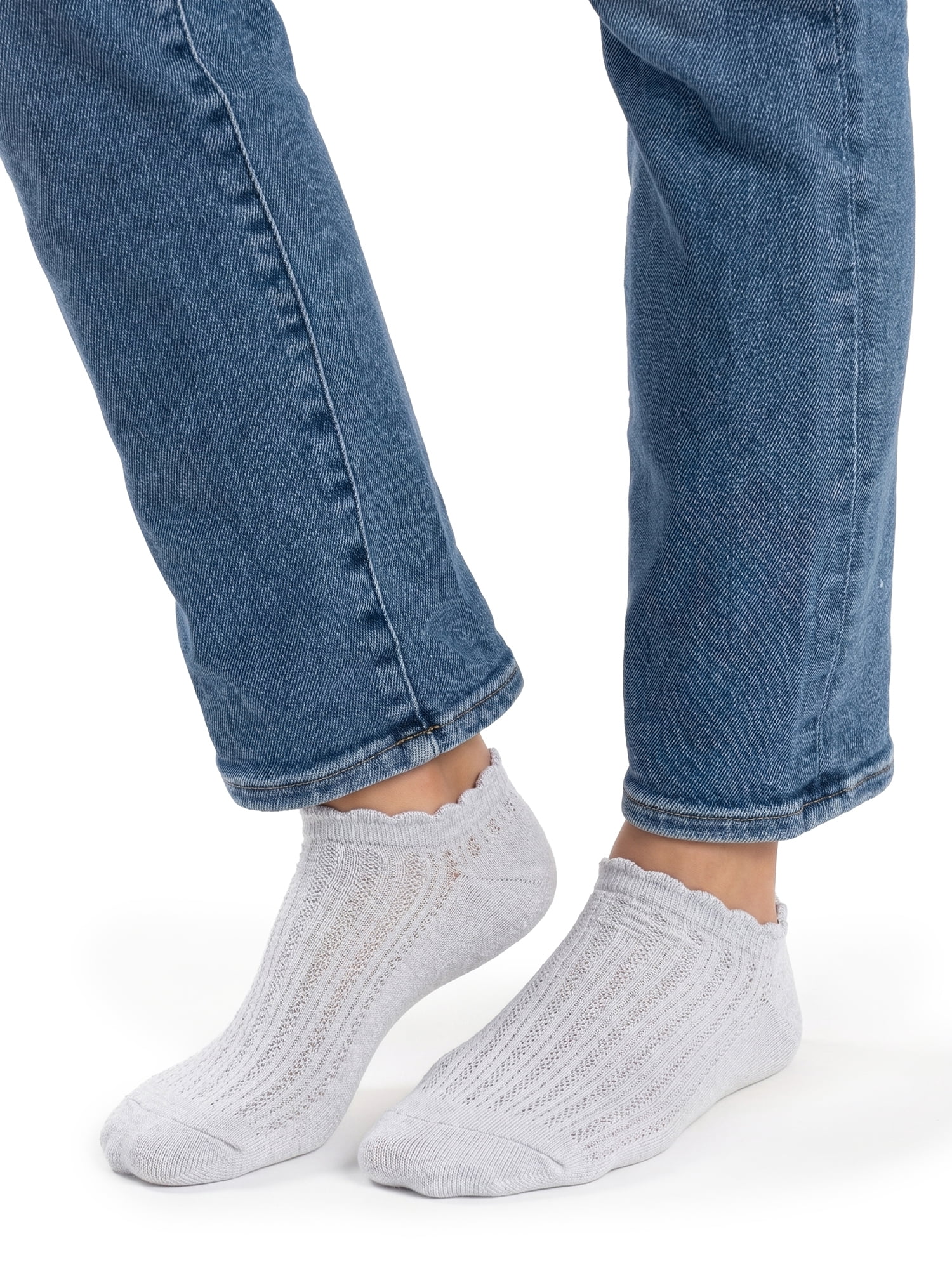 MUK LUKS Women's Dream Step Low-Cut Ankle Socks, 4-Pack, OSFM