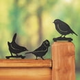 thumbnail image 2 of Bird Fence Toppers, Made of 100% Durable Metal, Outdoor Décor - Set of 3, Each Measures 3 1/2" Long, by Fox River Creations, 2 of 3