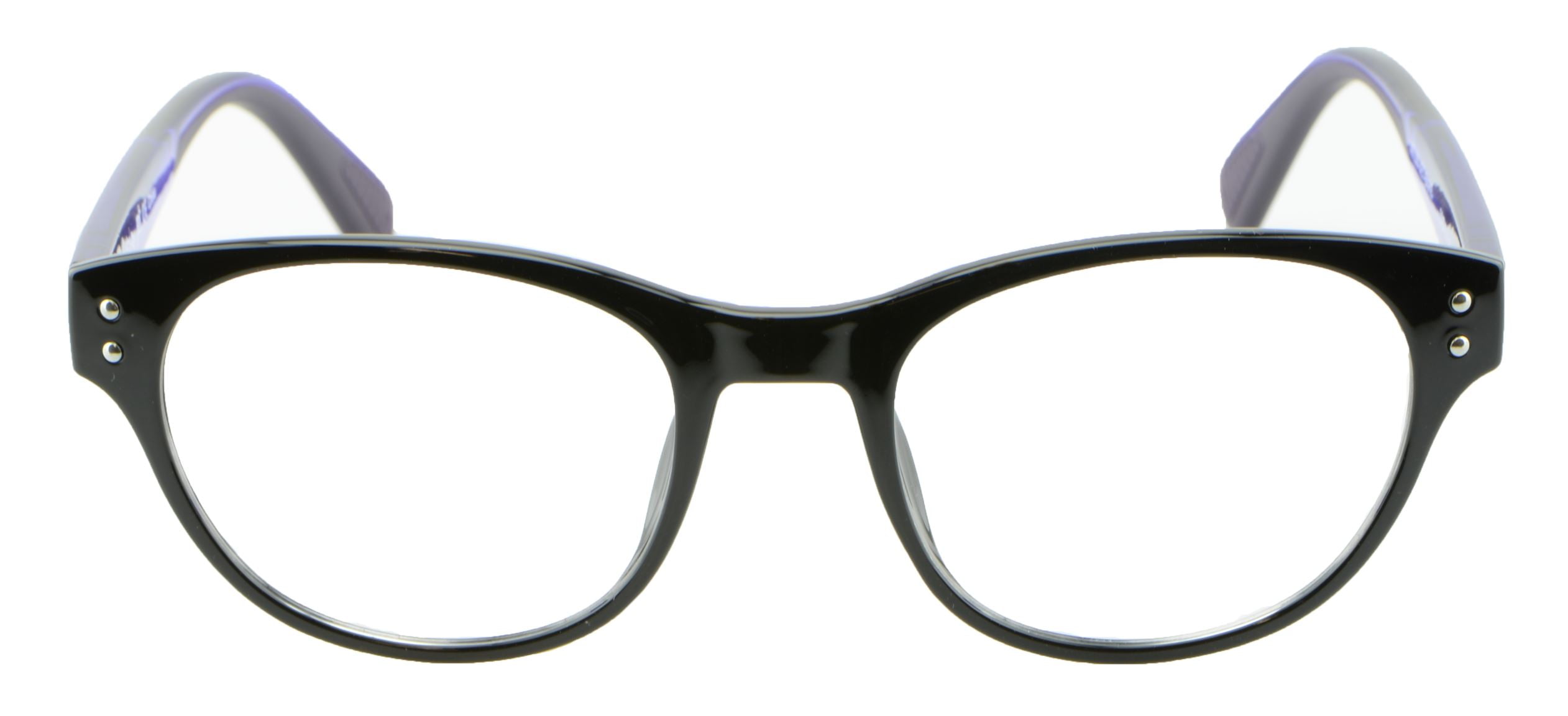 Jet Readers ATL Reading Glasses, Black Purple Frame, +2.75 Strength, Go Everywhere