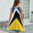 thumbnail image 6 of Saint Lucia Flag Sundress Sleeveless Dress Summer Women Clothes Dress for Women Dresses, 6 of 7