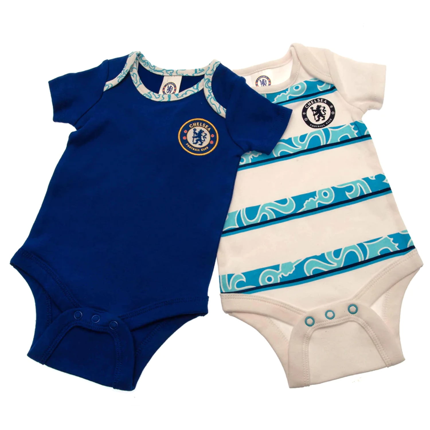 Chelsea FC Cute Home and Away Baby Body Suits 2 pack
