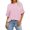 Pink1, variant on SHTXOZHI Women Tops Summer Short Sleeve Casual T-Shirts Round Neck Graphic Tees Trendy
