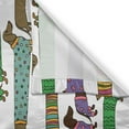 thumbnail image 3 of Ambesonne Dog Lover Kitchen Curtains, Dachshunds in Clothes, 55"x39", Multicolor, 3 of 3