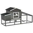 thumbnail image 1 of PawHut 79" Wooden Chicken Coop, Outdoor Hen House, 1 of 10