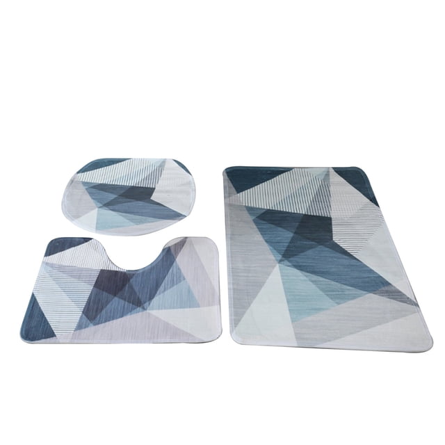 Aihimol Tapis de Salle de Bain 3 Pcs, Tapis de Baignoire Super Doux Antidérapant et Tapis de Bain Absorbant, Tapis de Salle de Bain, Tapis de Bain Moelleux pour Salle de Bain