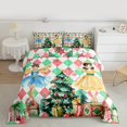 thumbnail image 2 of Manfei Princess Fairy Elf Full Size Comforter Sets, Christmas Buffalo Plaid Bedding Comforter Set, Cartoon Xmas Tree Reversible Bedding Sets, Luxury Bedroom Decor, 3 Pieces, 2 of 8