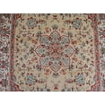 thumbnail image 3 of AHMEDANI Awesome Cream Floral Medallion Area Rug Hand Knotted Silk Wool Carpet (6 x 4)', 3 of 9