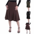 thumbnail image 2 of Umfun Women's High Waist Pleated Midi Skirt Elegant Flowy Skirt for Office Work Formal Wear, 2 of 9