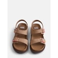 thumbnail image 3 of Wonder Nation Toddler, Little, and Big Girls Rainbow Stitch Sandals, 3 of 4