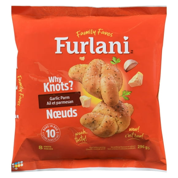 Nœuds à l’ail et au parmesan Furlani Paq. de 8 - 296 g