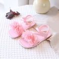 thumbnail image 2 of Ymyiu Kids Sandals Girls Girls Summer Dress Sandals Straps Flats Flower Open Toe for Girls Toddler Little Kid Big Kid Size 10 (Red,Little Kids 10), 2 of 6