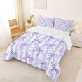 thumbnail image 2 of Erosebridal Cartoon Purple Bowtie Full Size Comforter Sets 3 Pieces for Kids Teens,Girls Kawaii Bling Glitter Print Bedding Sets,Lightweight Room Decor, 2 of 6
