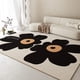 thumbnail image 3 of Living Room Crystal Velvet Carpet Non-slip Flower Print Area Rug Home Decoration Nordic Washroom Floor Mat Table Large Carpets My Lux Decor Round, 3 of 14