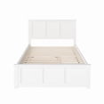 thumbnail image 4 of Madison Full Platform Bed with Matching Footboard and Twin Trundle in White, 4 of 7