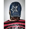 thumbnail image 3 of Chapeau d'Été pour Femmes en Denim Perlé avec Strass, Multicolore, 3 of 6