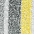 thumbnail image 3 of iDesign Microfiber Stripz Bathroom Shower Rug, 21" x 17", Gray and Yellow, 3 of 5