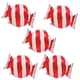 thumbnail image 2 of 5 globos de aluminio con diseño de rayas grandes y puntos de caramelo para decoración de fiestas, 50 x 38, 48 rojo, 2 of 9