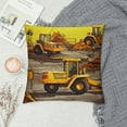 thumbnail image 2 of Construction Bed Sheet Excavator Truck Fitted Sheet for Kids Boys Girls Cartoon Car Bedding  Pillowcase Twin Size (No Flat Sheet), 2 of 5