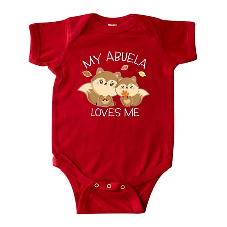 

Inktastic My Abuela Loves Me with Cute Squirrels in Autumn Gift Baby Boy or Baby Girl Bodysuit