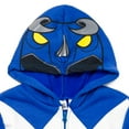 thumbnail image 4 of Power Rangers Blue Ranger Toddler Boys Fleece Zip Up Hoodie Blue 3T, 4 of 5