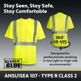 thumbnail image 6 of Class 2 High-Vis Wicking Shirt Hi-Viz Yellow 3XL, 6 of 6